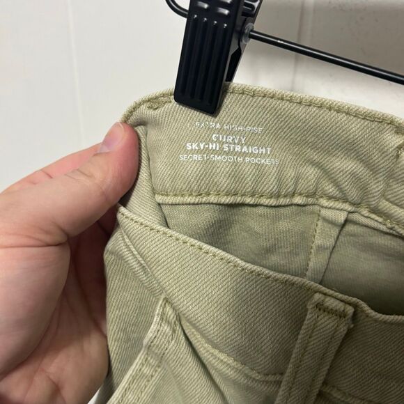 Old Navy Curvy Sky-Hi Straight Tan Carpenter Jeans size 4 - Picture 5 of 6